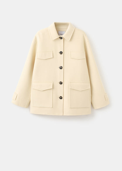 Wool jacket with pockets