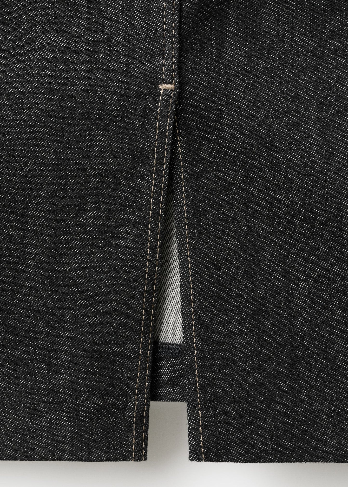 Denim midi-skirt