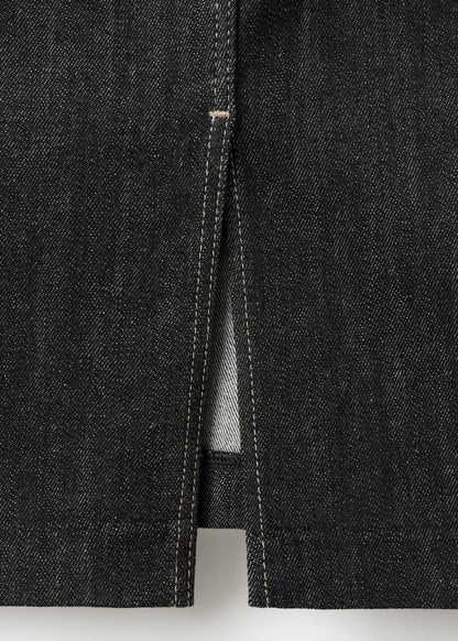 Denim midi-skirt