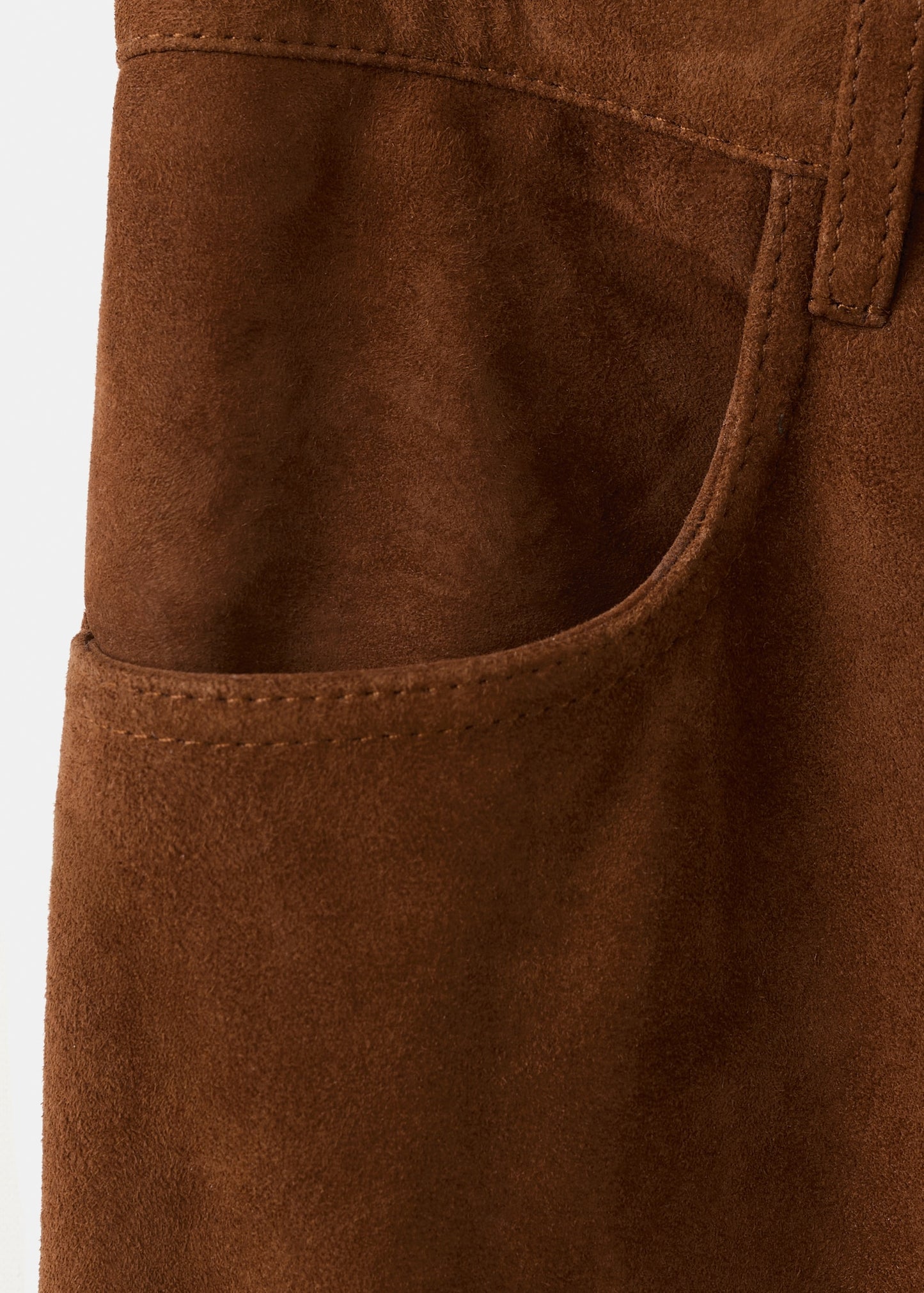 Straight-fit leather trousers