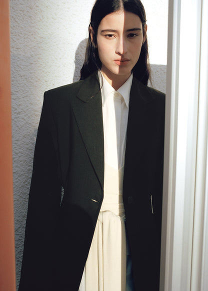 Fitted lyocell jacket