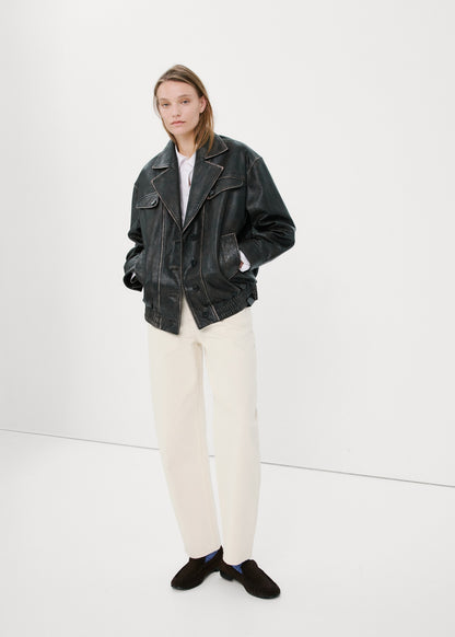 High-waisted barrel jeans