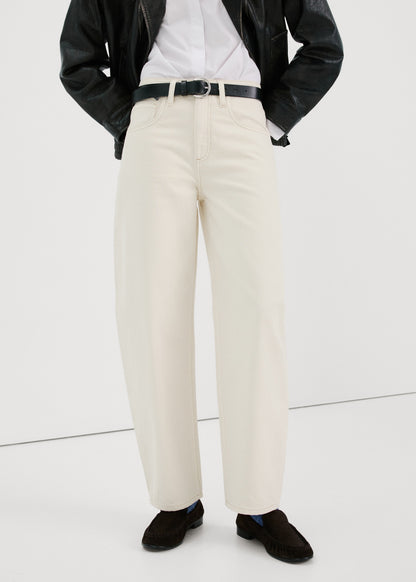 High-waisted barrel jeans