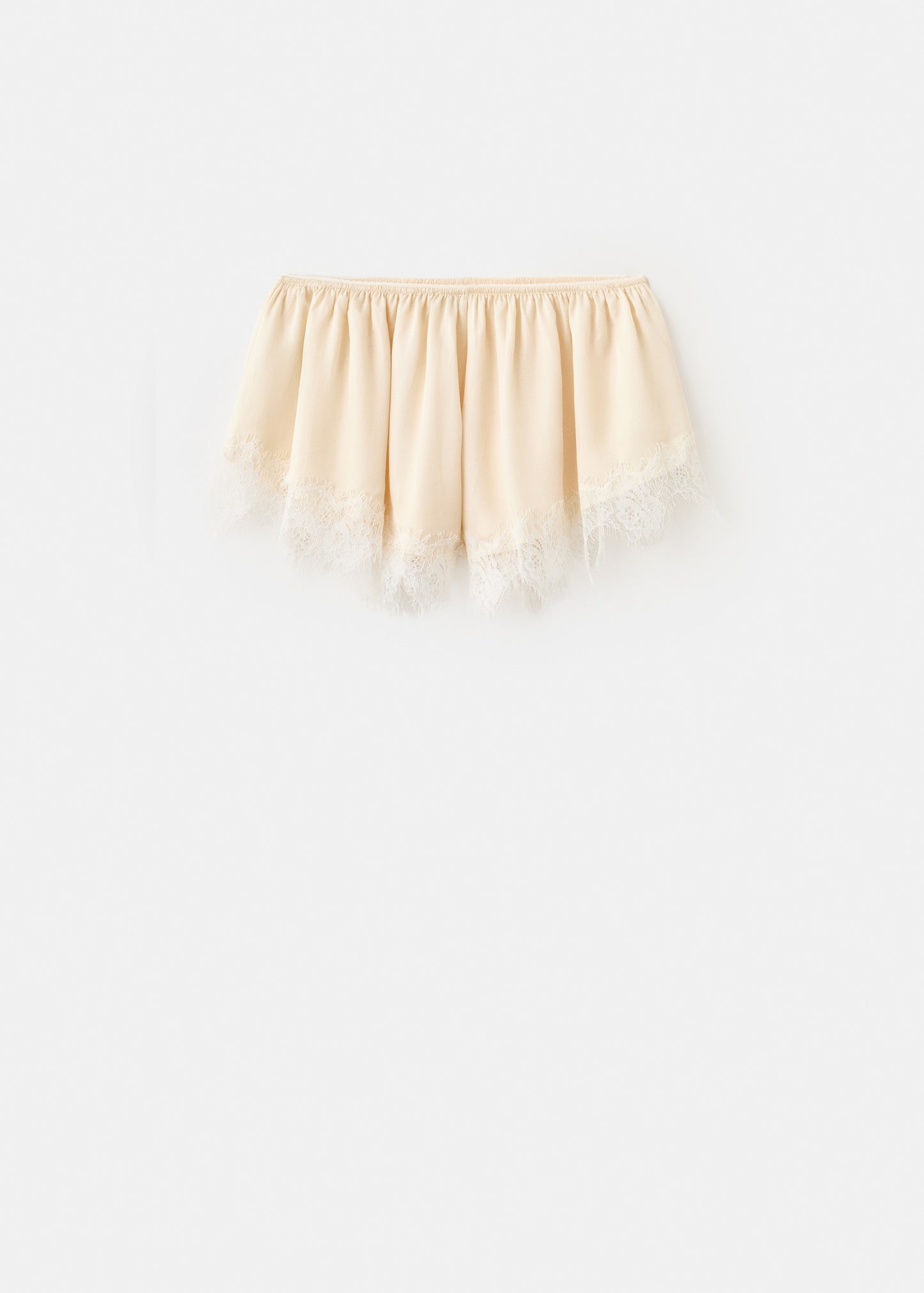 Satin lace shorts