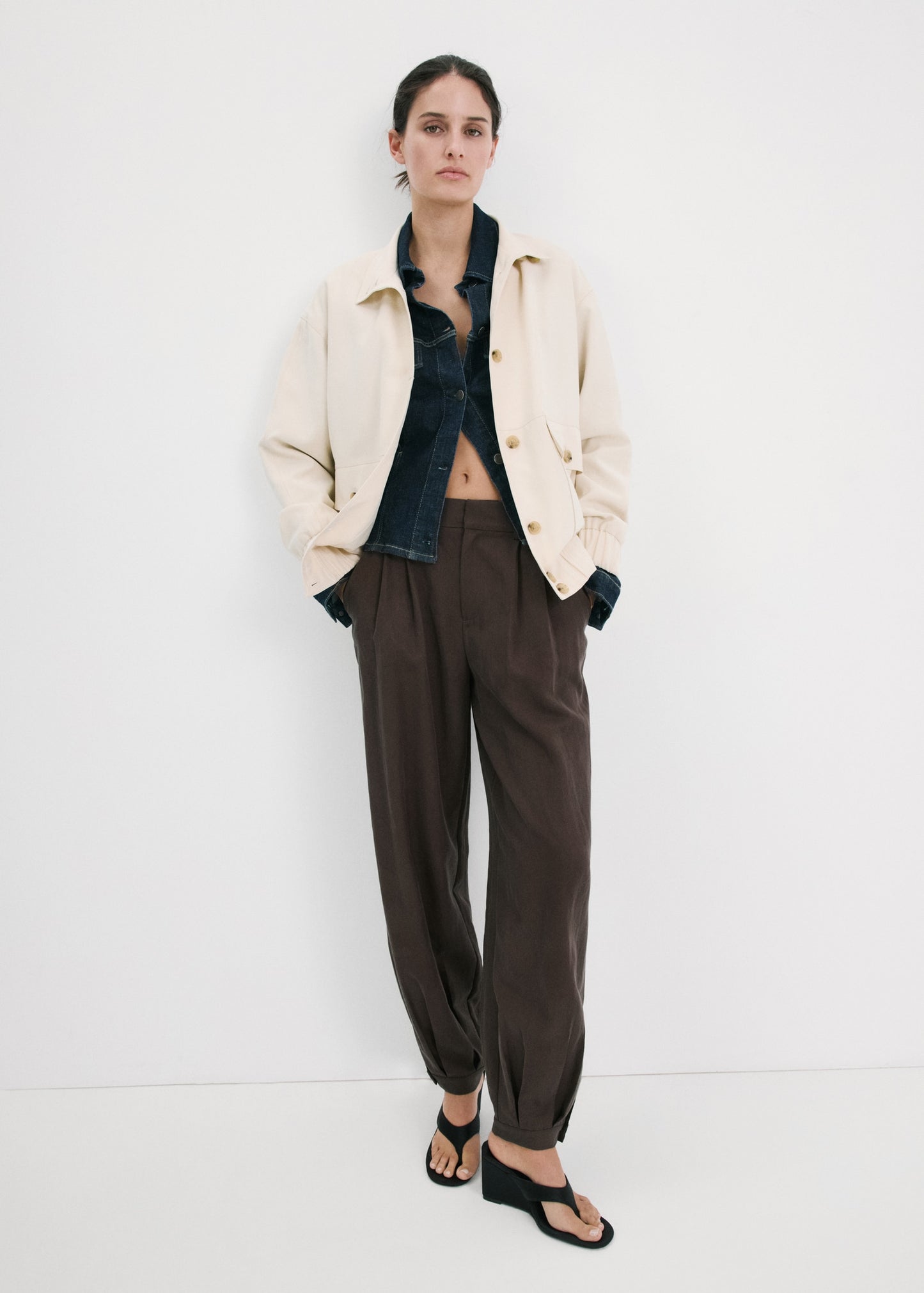 Oversize jacket with pockets