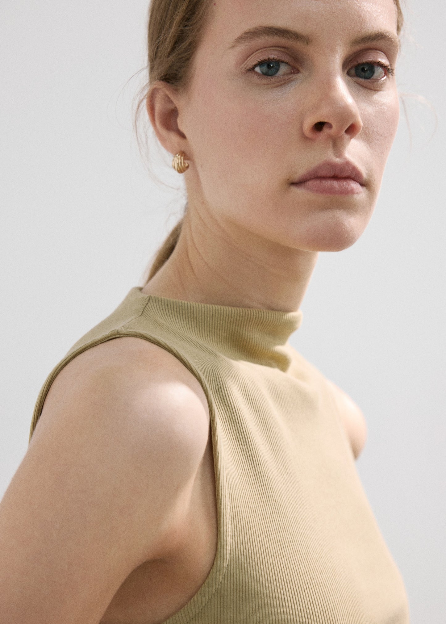 Contrast-bodice dress