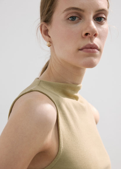 Contrast-bodice dress