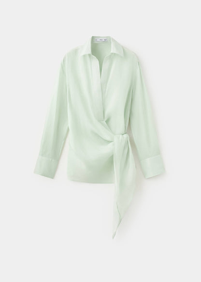 100% ramie double-breasted shirt