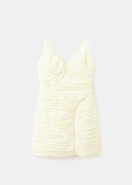 Draped V-neck dress