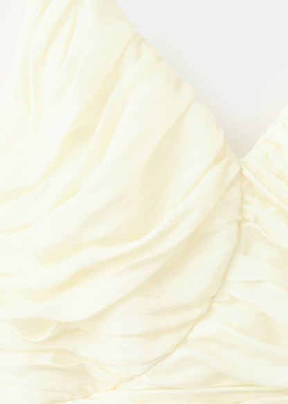 Draped V-neck dress