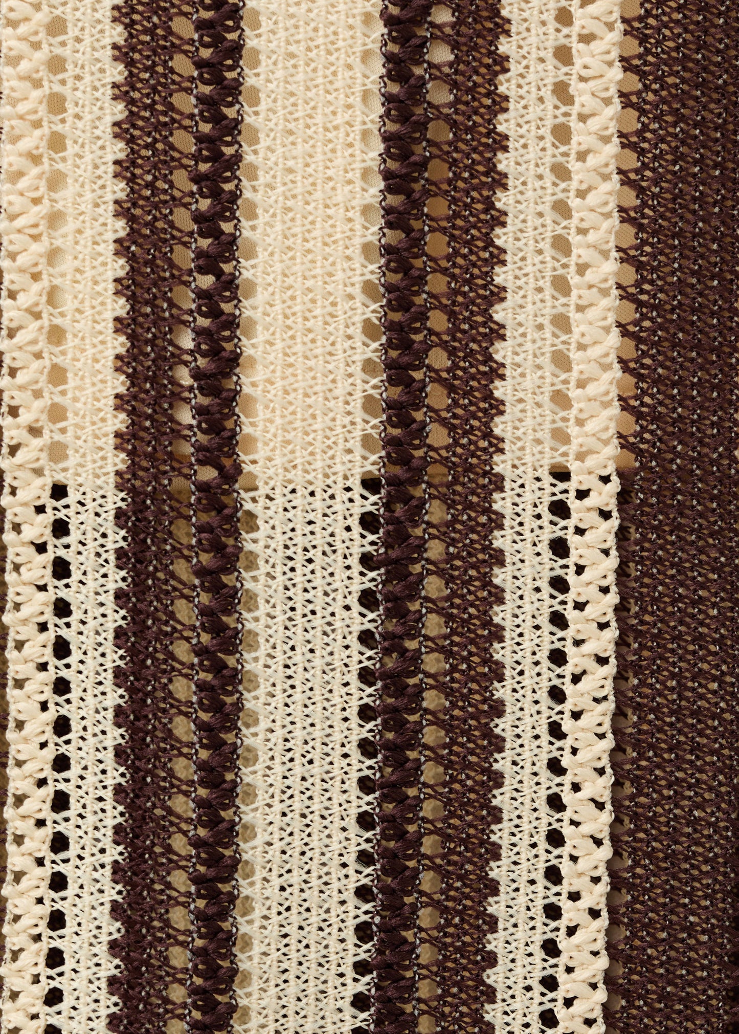 Striped openwork knit pants