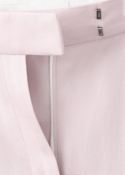 Straight-fit linen suit trousers