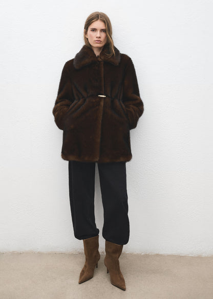 Suede ankle boots with pointed toe