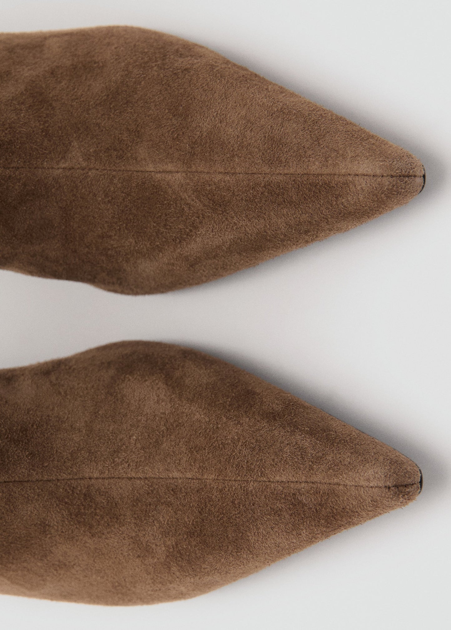 Suede ankle boots with pointed toe