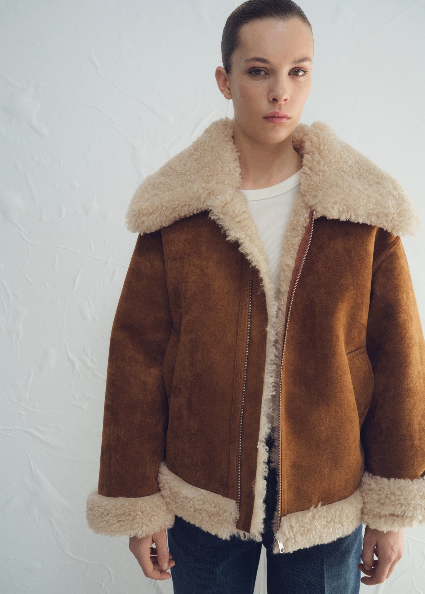 Double-faced shearling jacket