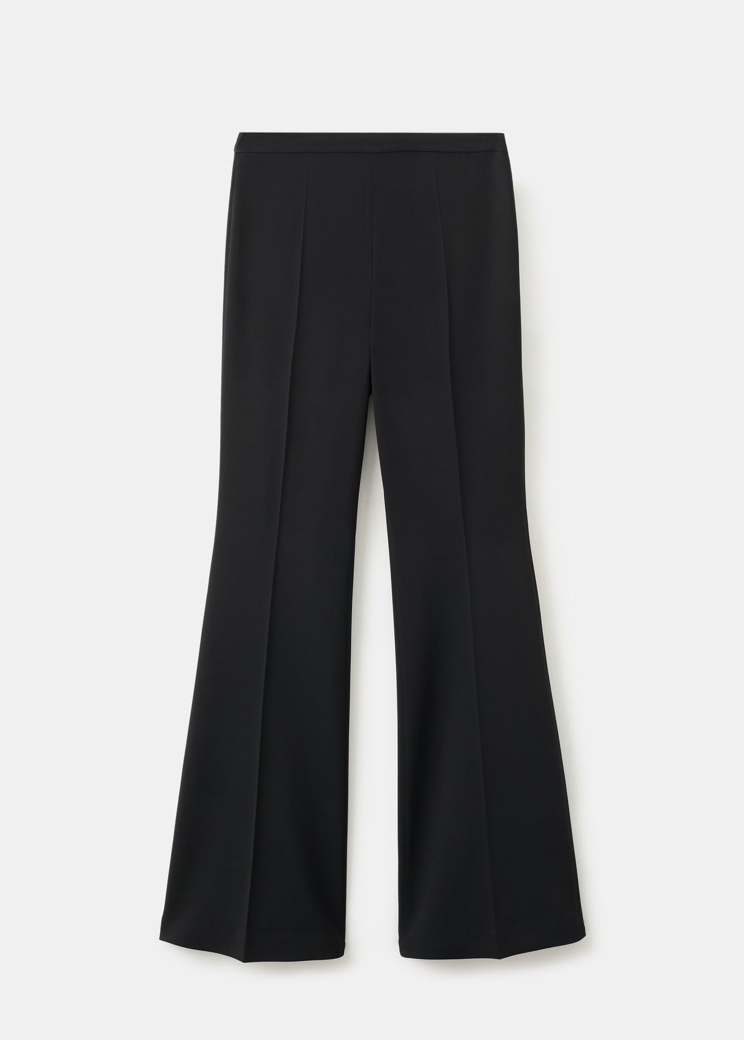 High-waist flared trousers