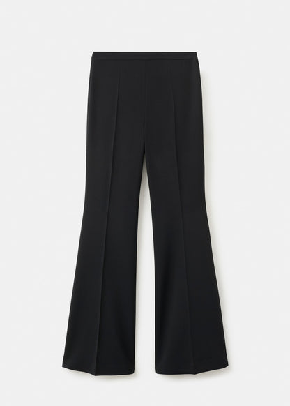 High-waist flared trousers
