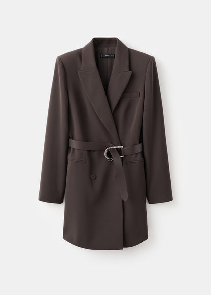 Blazer-style dress with belt