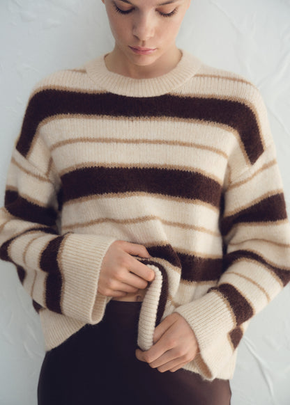 Knit striped sweater