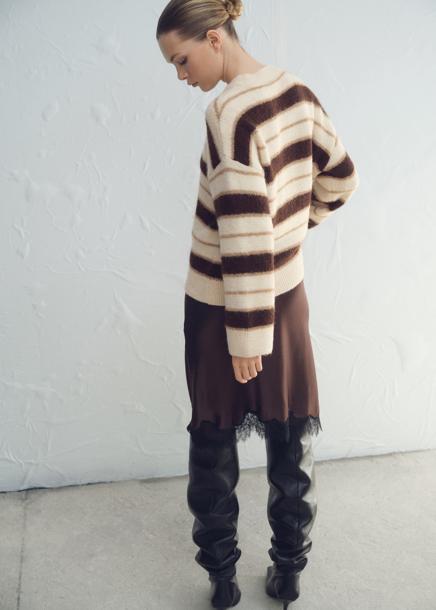 Knit striped sweater