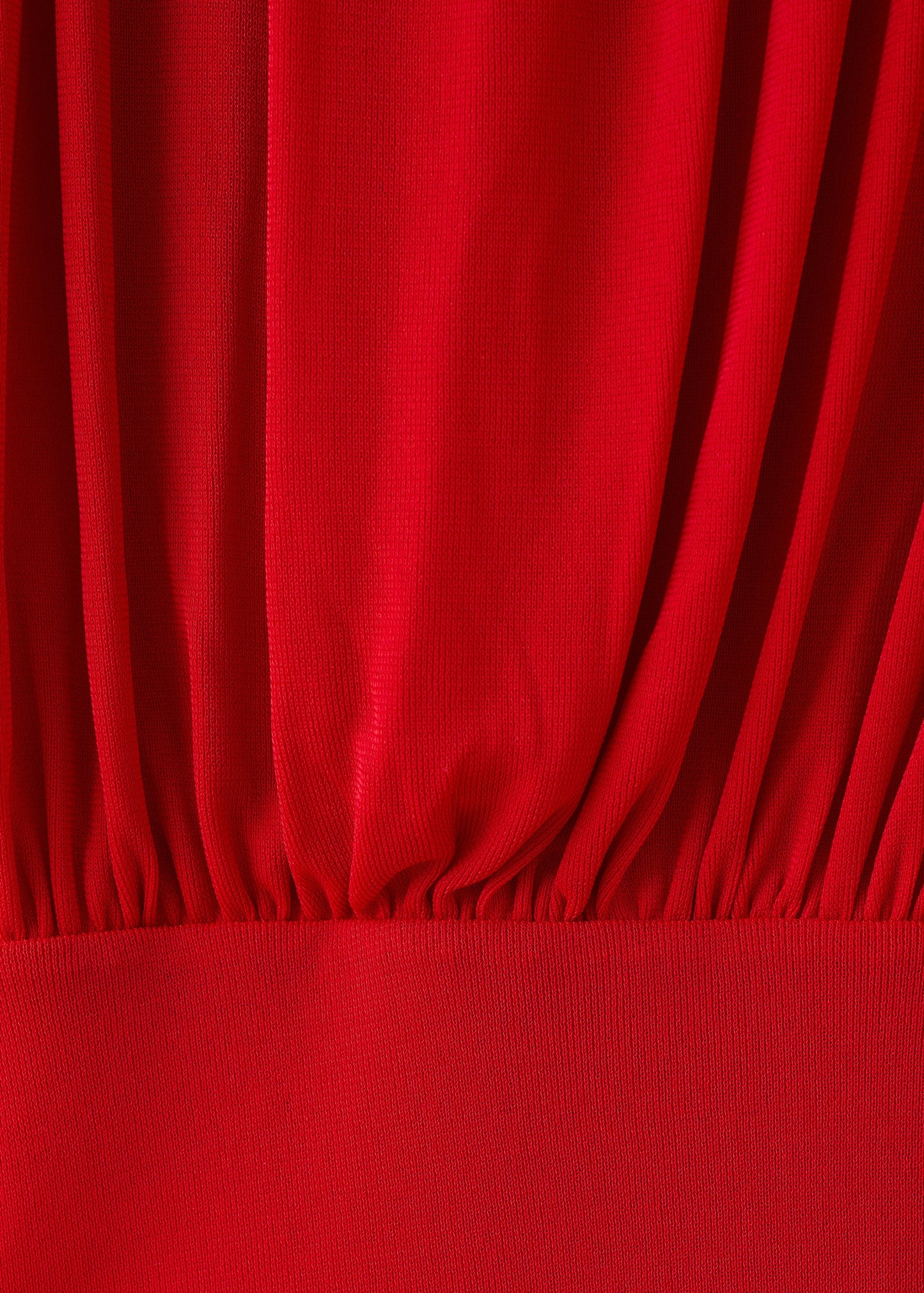Fine knit dress with draped bodice