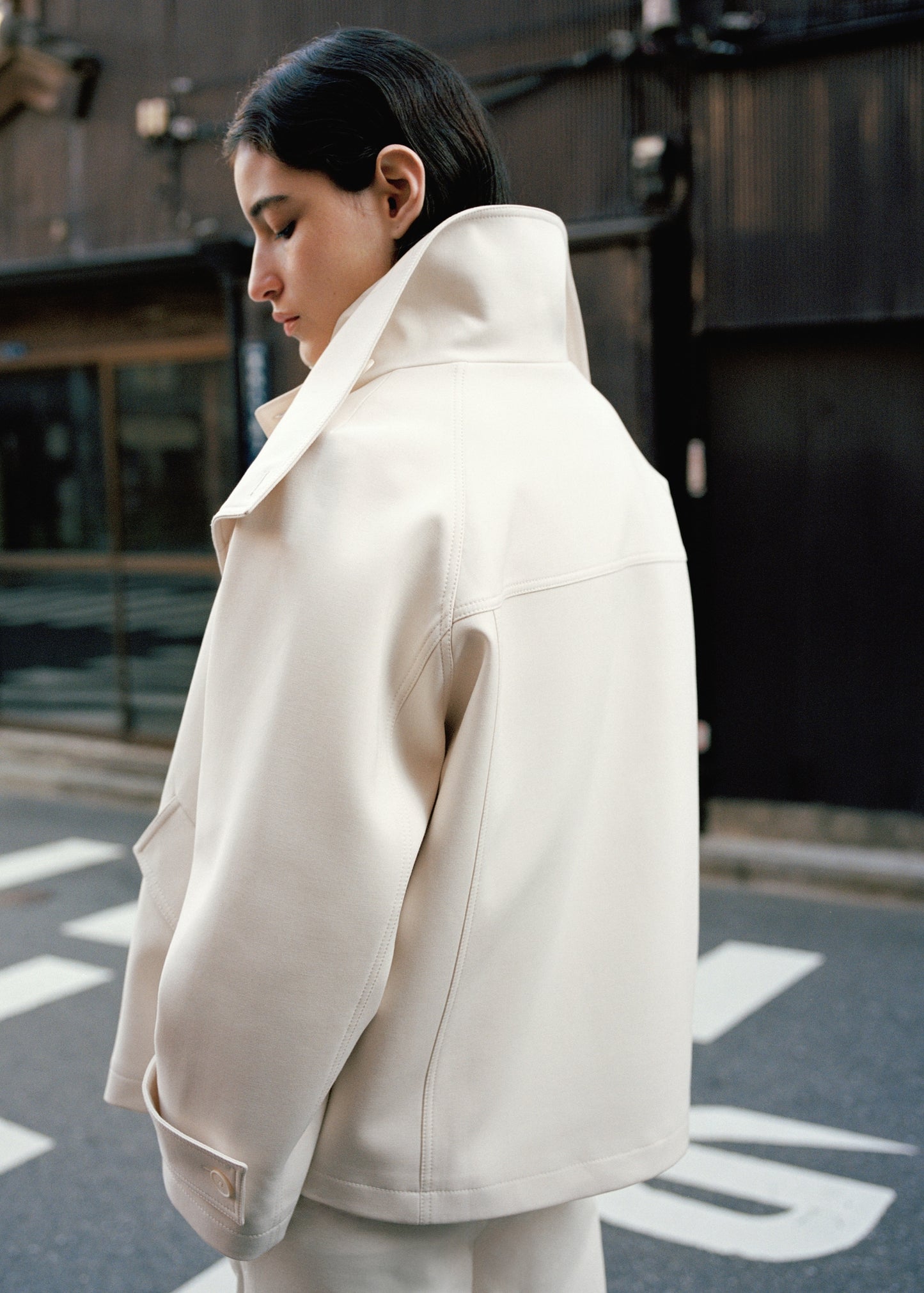 Funnel neck parka with pockets
