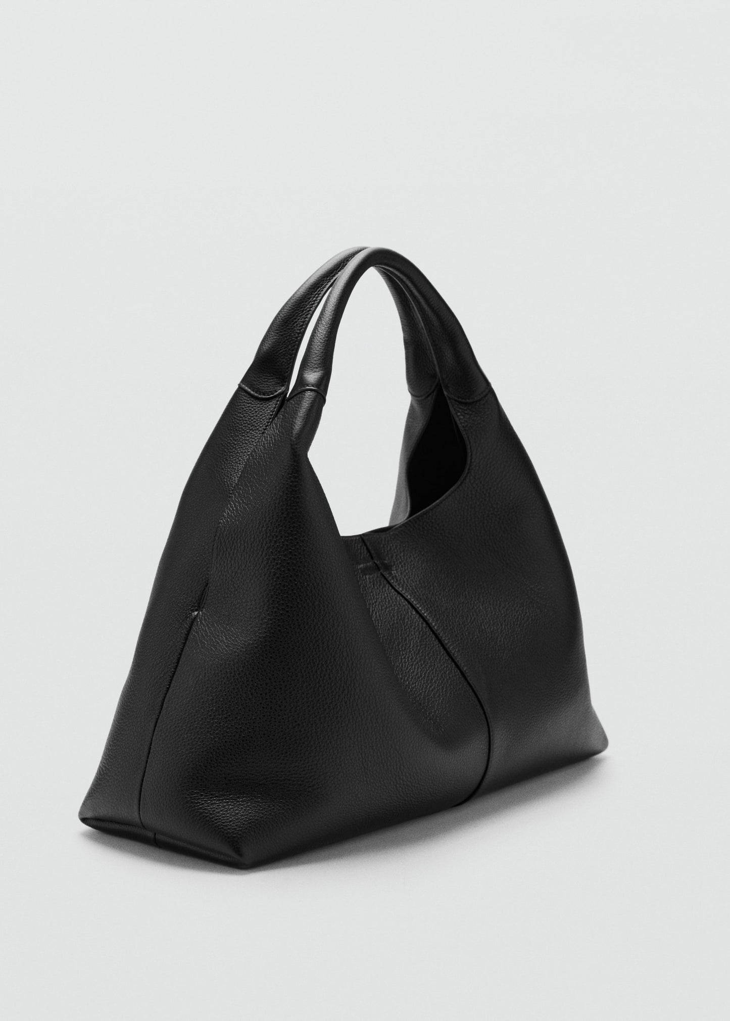 Stitched leather shoulder bag