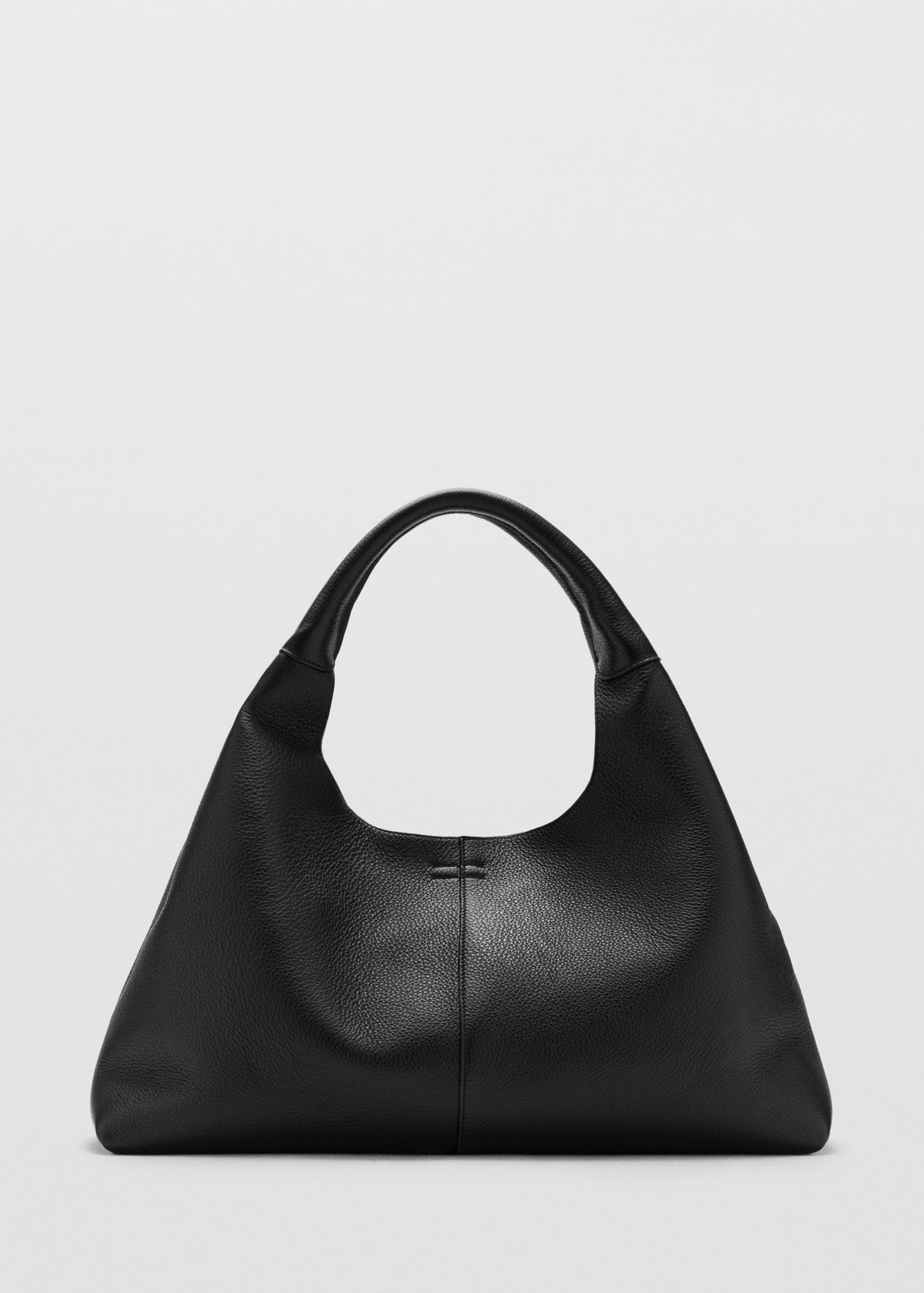 Stitched leather shoulder bag