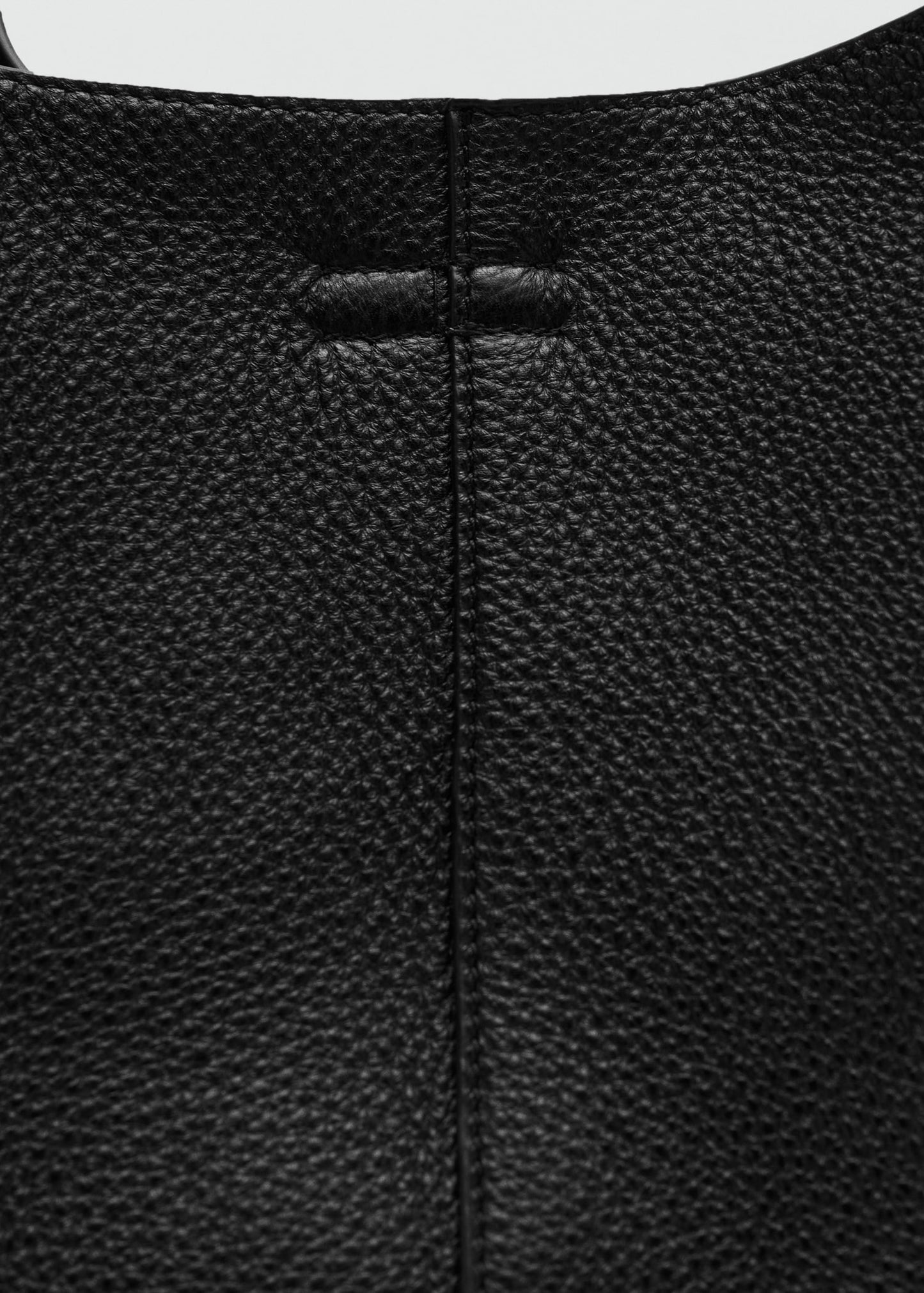 Stitched leather shoulder bag