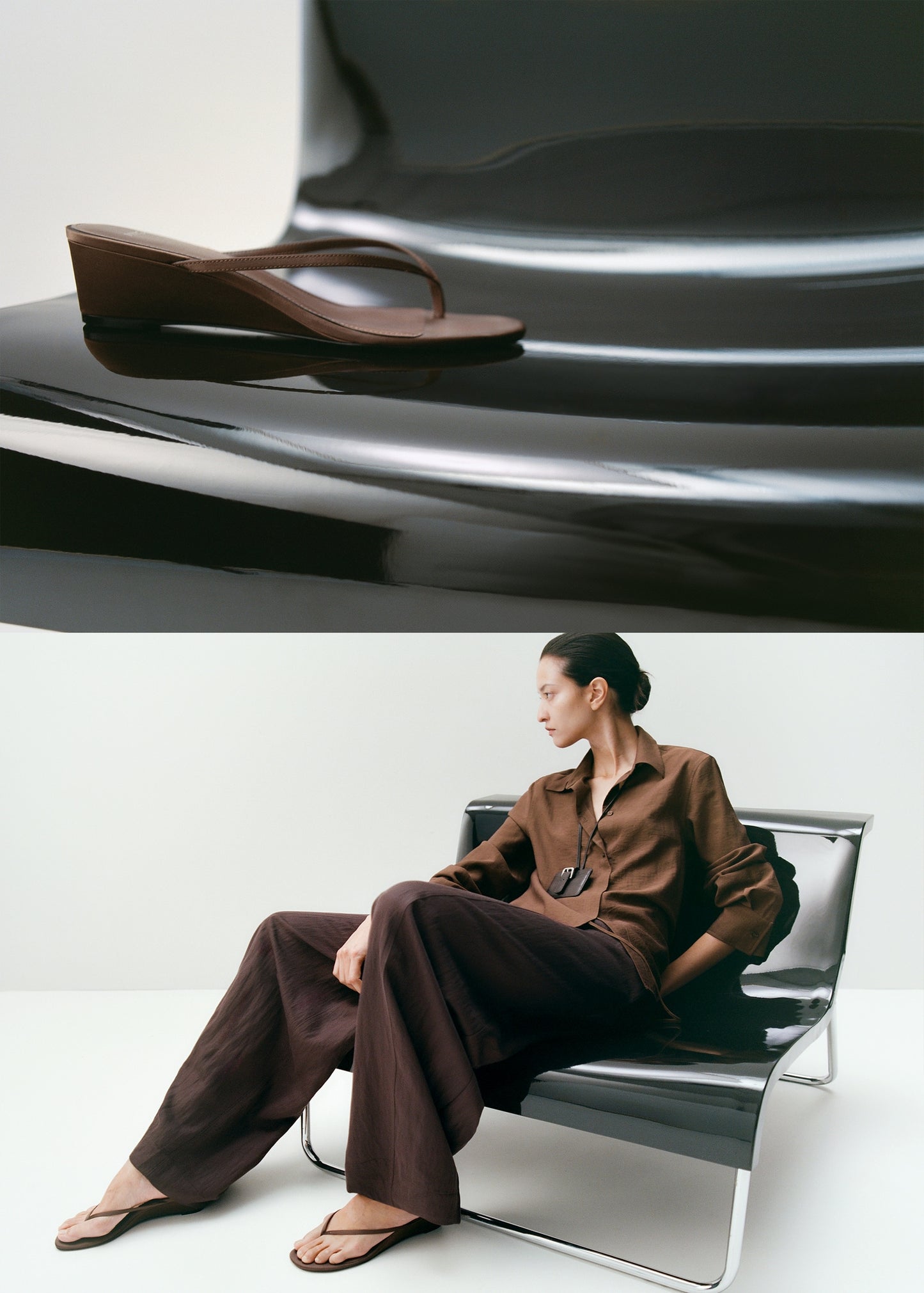 Wedge strips sandals