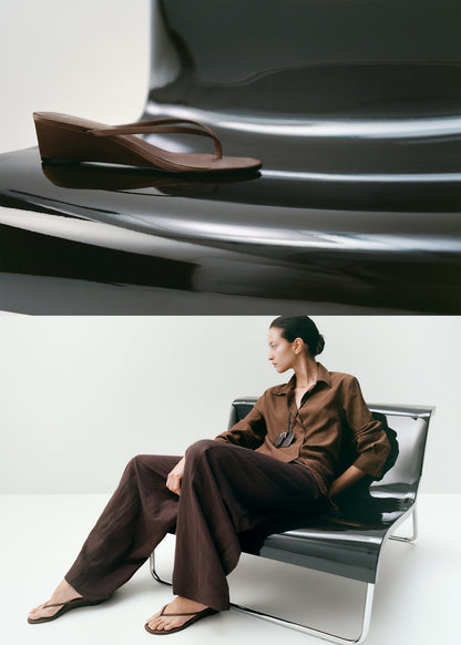 Wedge strips sandals