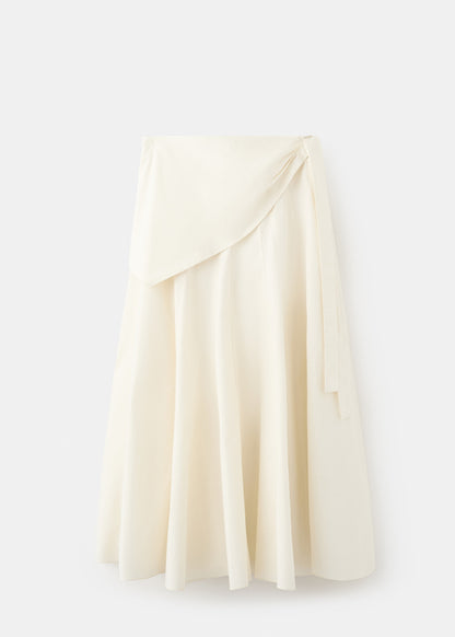 A-line skirt with handkerchief detail