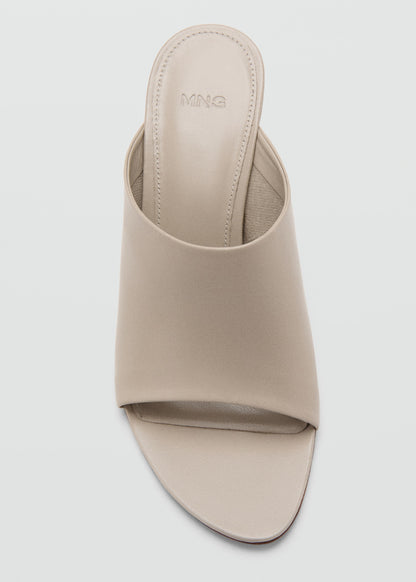 Leather wedge-heel sandals