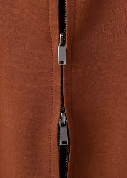 Linen-blend jacket with pockets