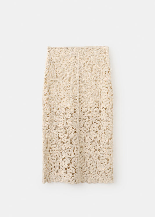 Openwork knitted skirt