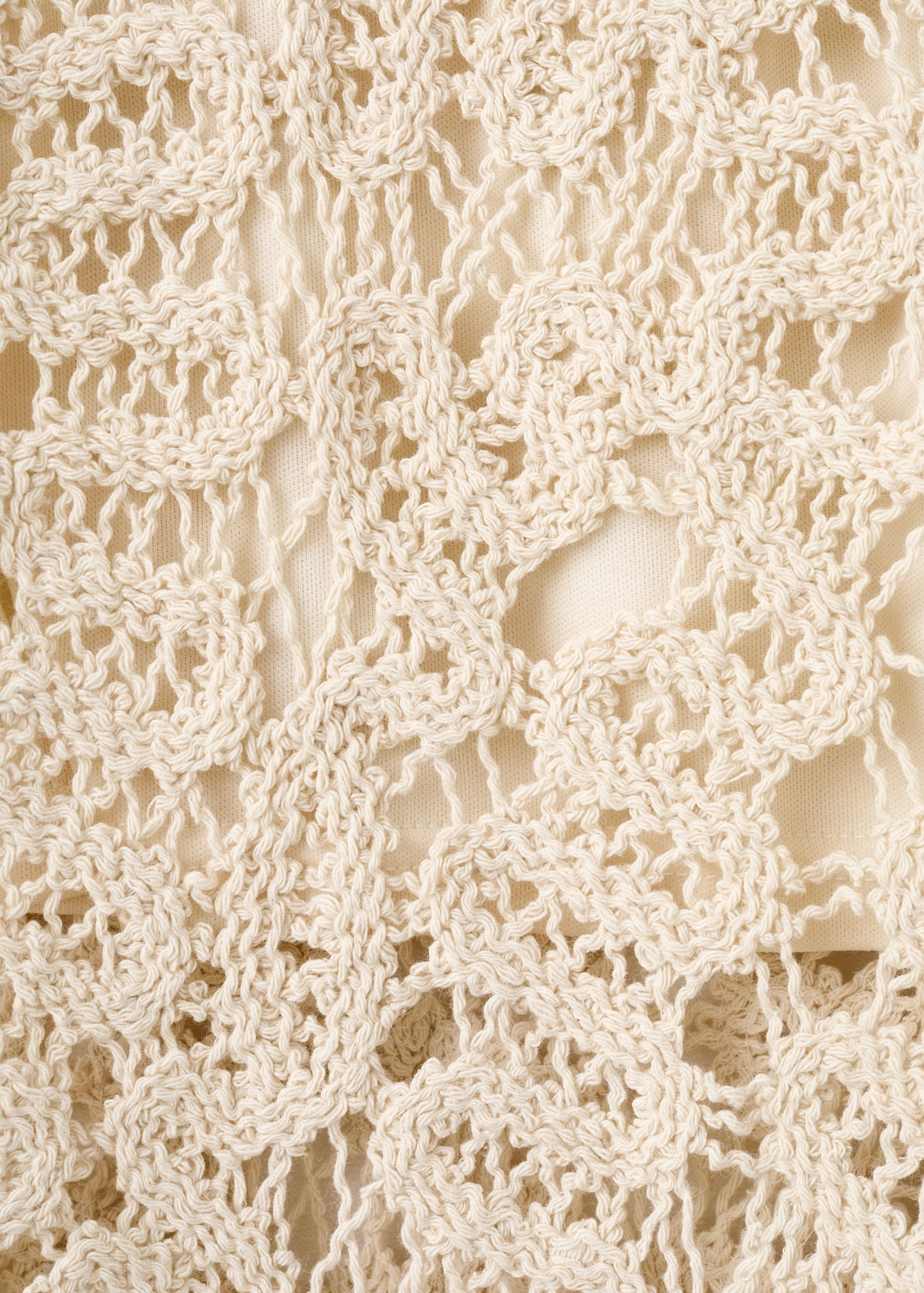 Openwork knitted skirt