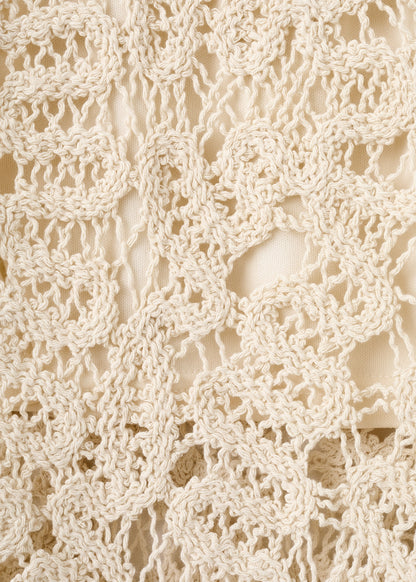 Openwork knitted skirt