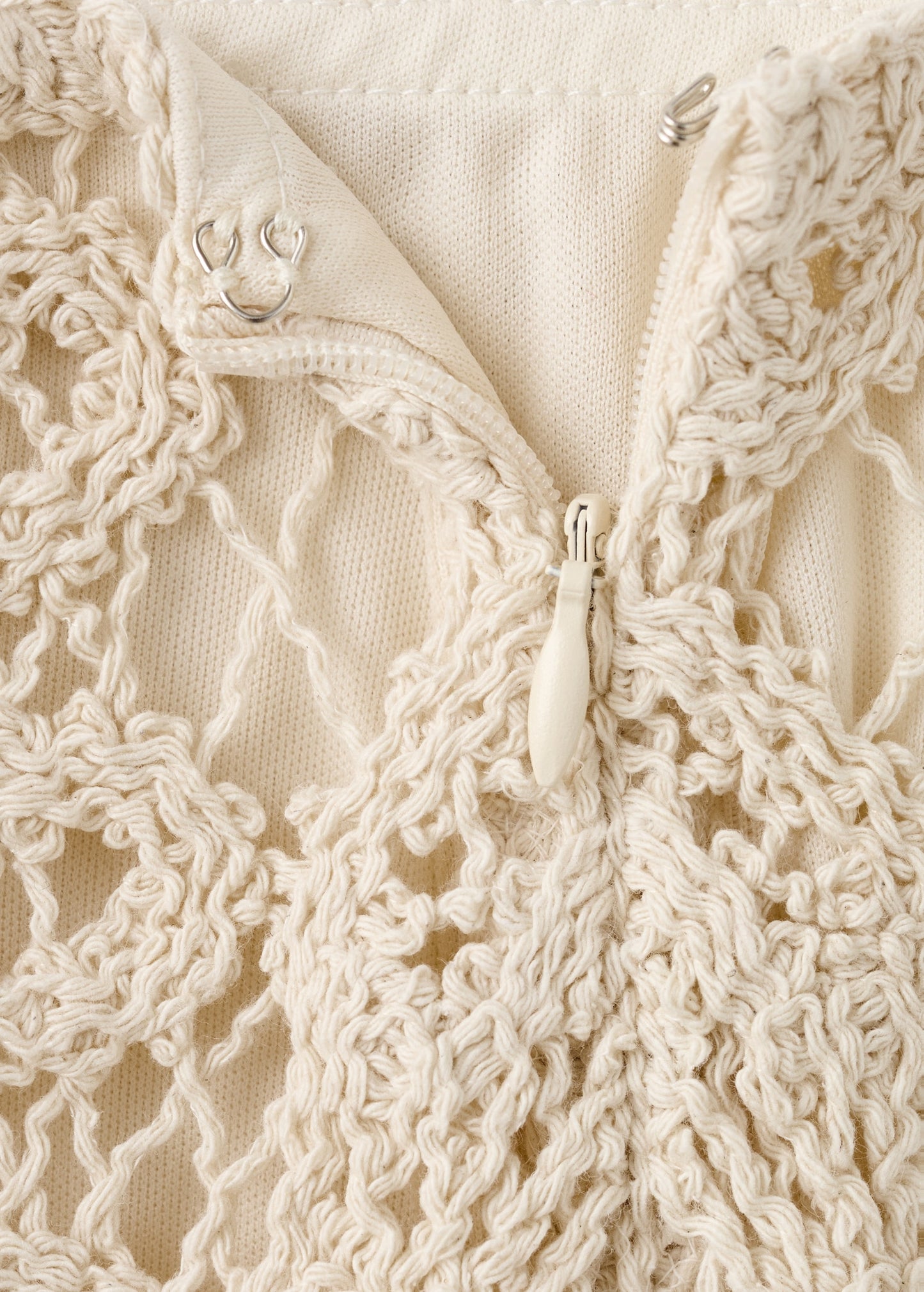 Openwork knitted skirt