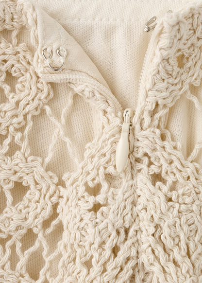 Openwork knitted skirt