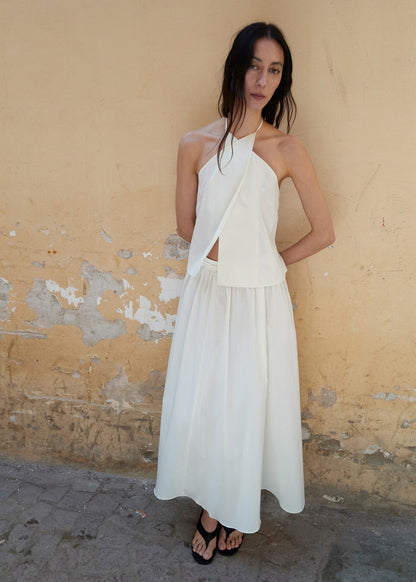 Flared midi-skirt