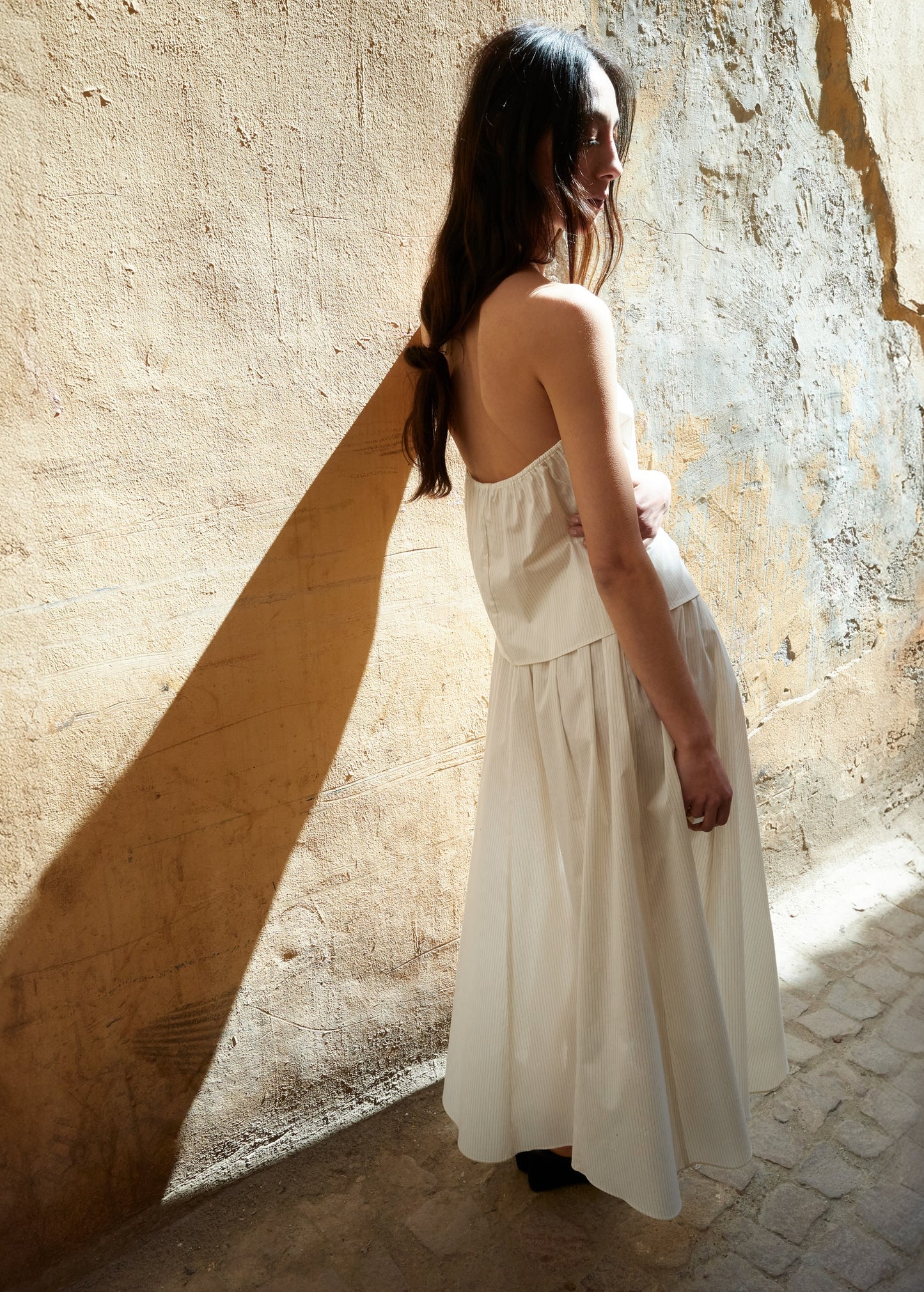 Flared midi-skirt