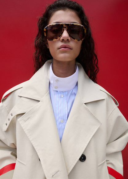 Aviator sunglasses with plastic frame