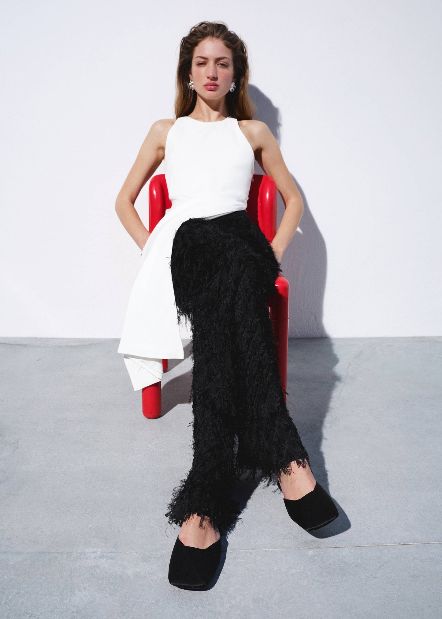 Backless flat shoe
