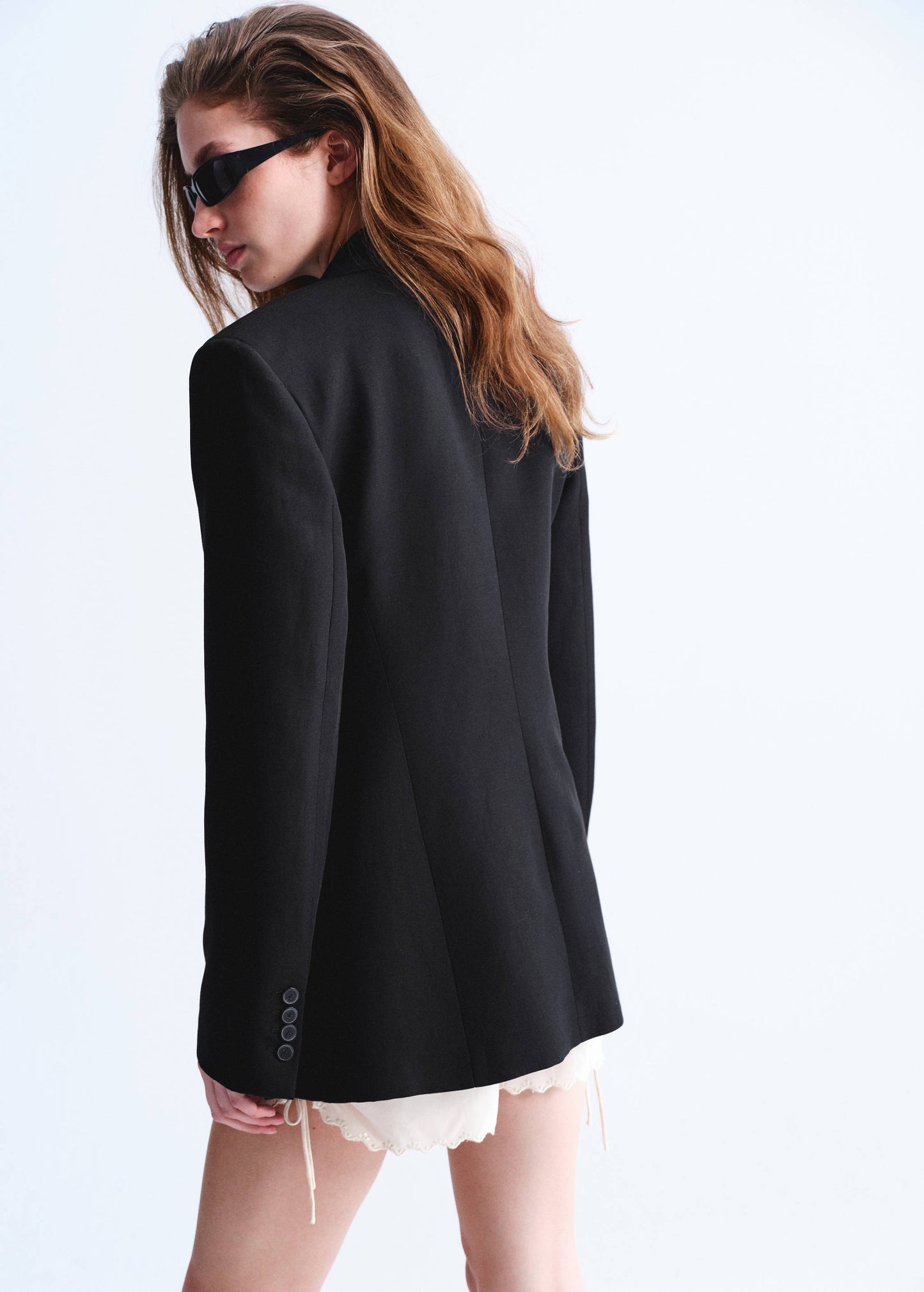 Fitted suit blazer