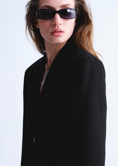Fitted suit blazer