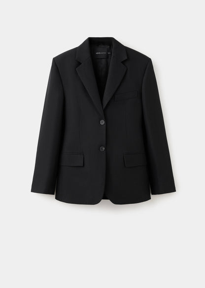 Fitted suit blazer