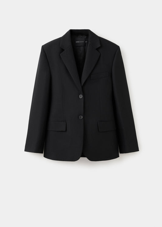 Fitted suit blazer