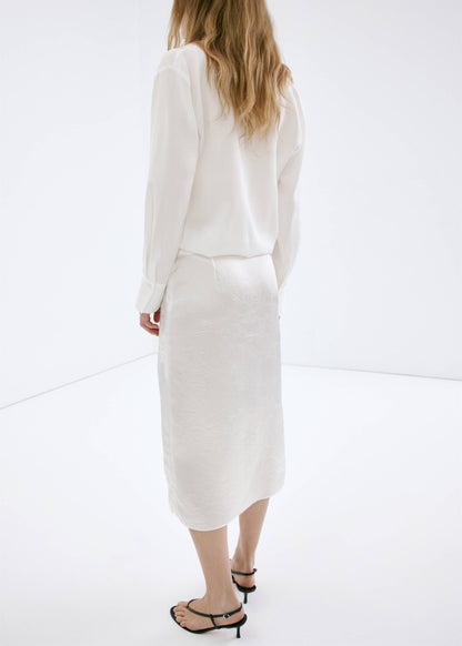 Satin lace skirt