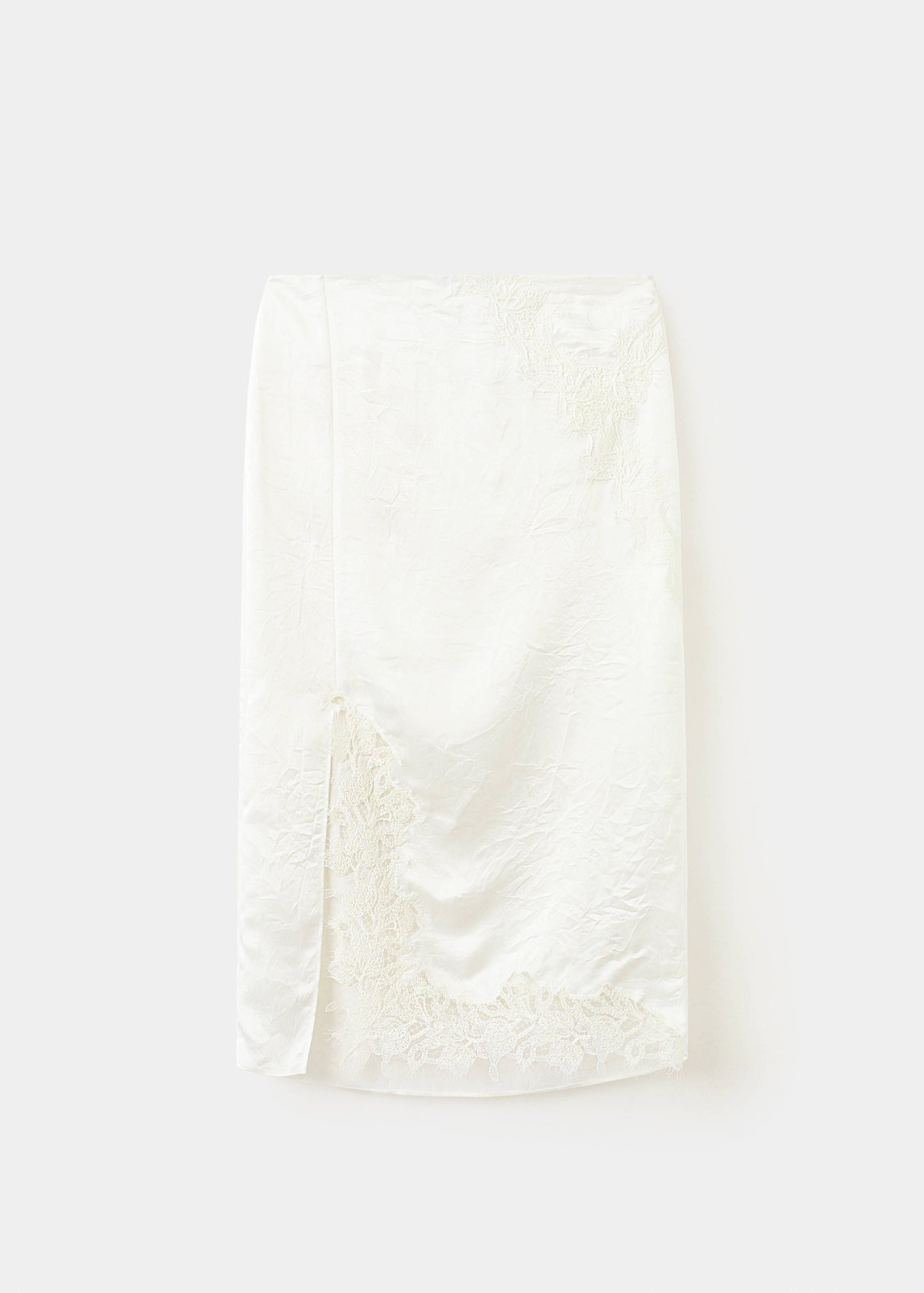 Satin lace skirt