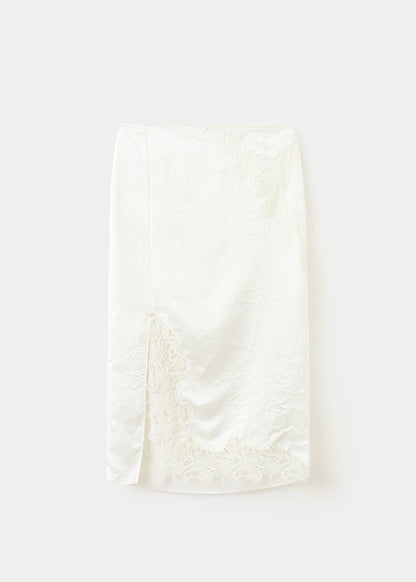 Satin lace skirt
